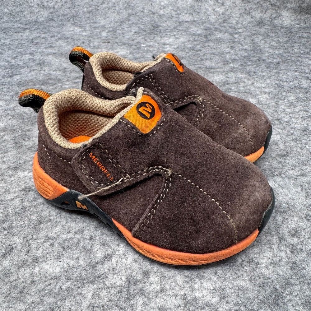 Merrell Jungle Moc Sport Casual Shoes Toddler Size 5C Brown Suede Hook & Loop